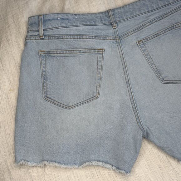 Loft Women's High Rise Denim Cut Off Shorts Light Wash Distressed Size 30/10 - Picture 8 of 14